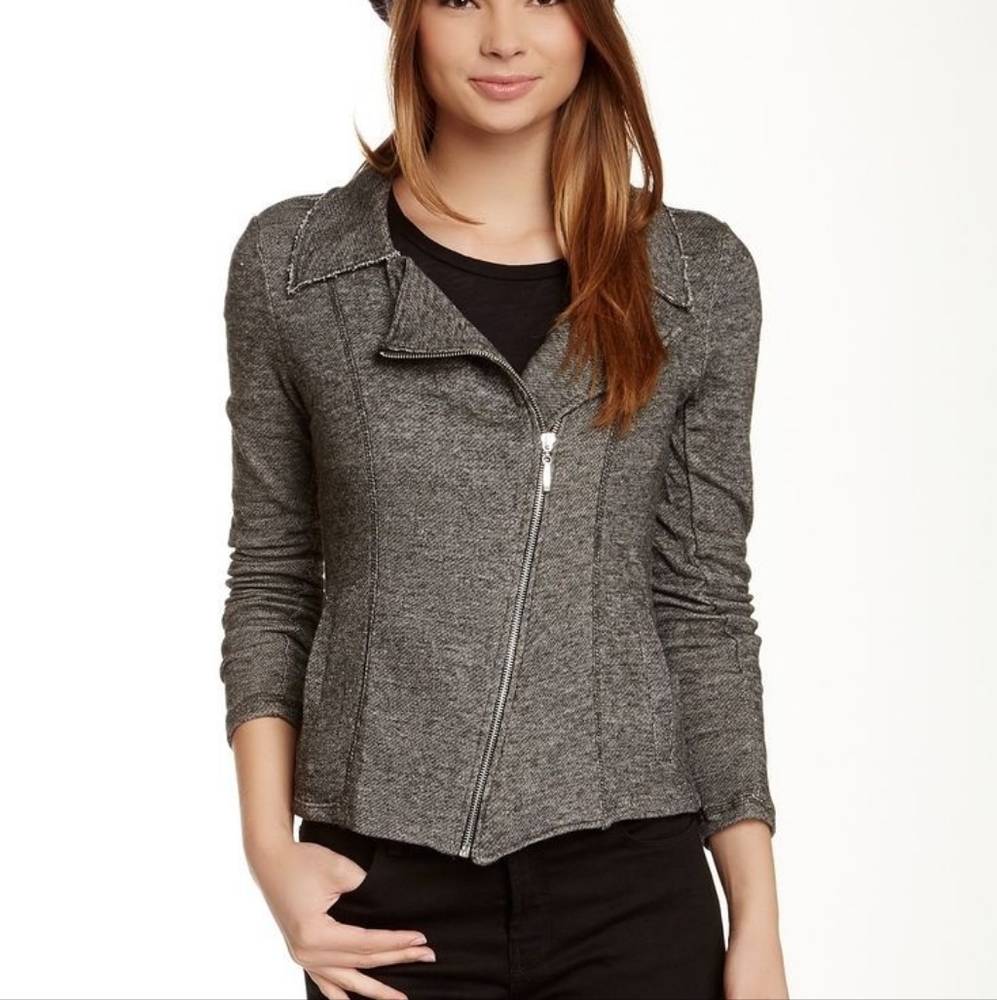 Bobeau lightweight gray moto jacket - Picture 4 of 7